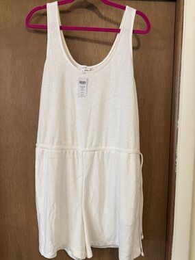 NWT Soma Weekend off White Terry Cloth Sleeveless Romper XL